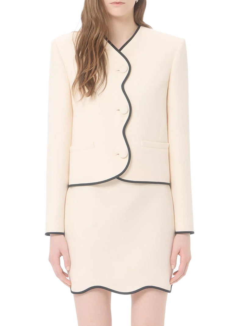 WOOL AND SILK CREPE JACKET