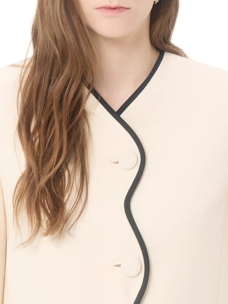 WOOL AND SILK CREPE JACKET