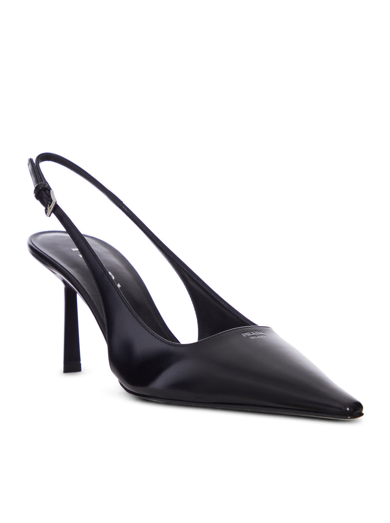 LEATHER SLINGBACK PUMP