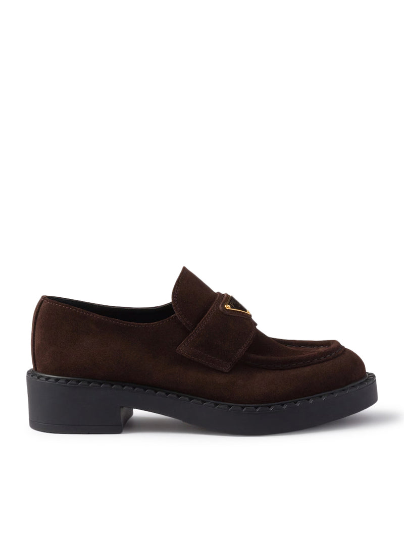 CHOCOLATE SUEDE LOAFERS