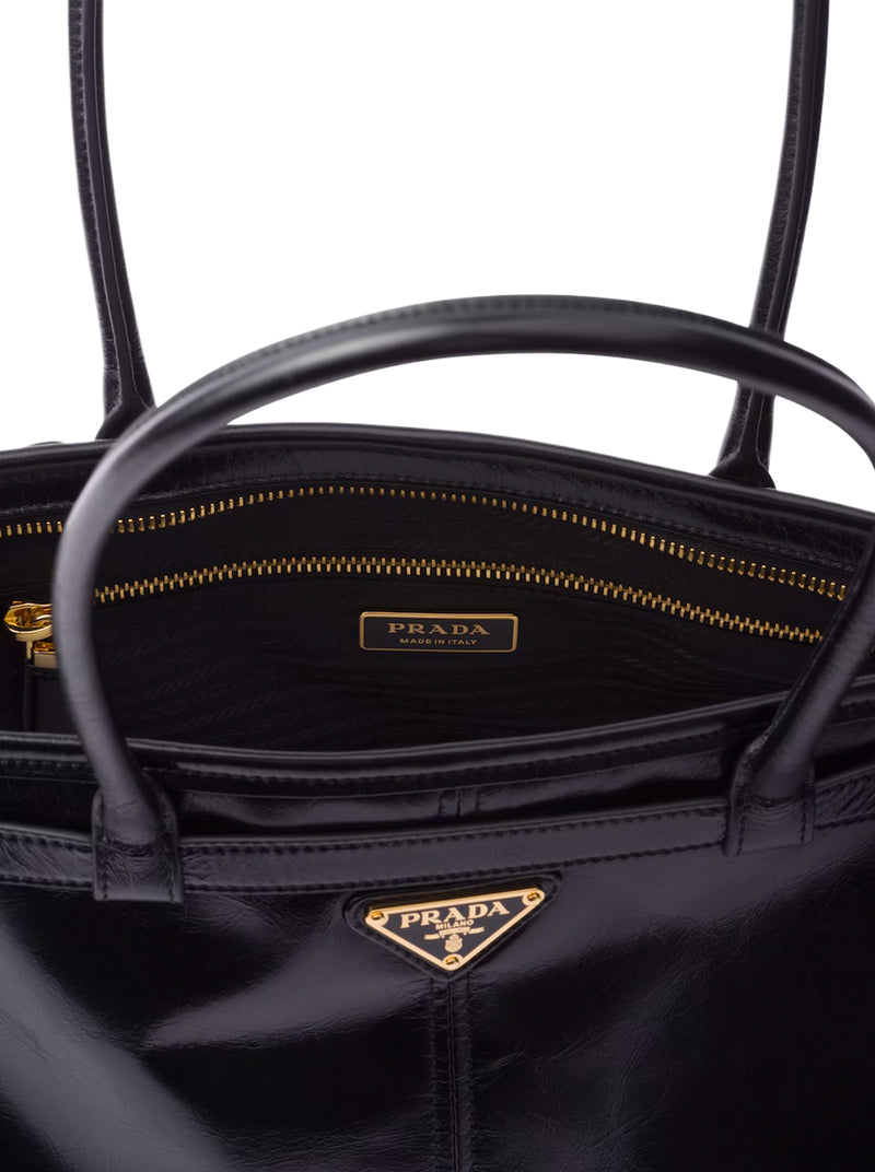 PRADA BONNIE LARGE LEATHER HANDBAG