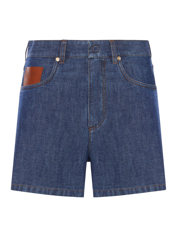 CHAMBRAY DENIM SHORTS
