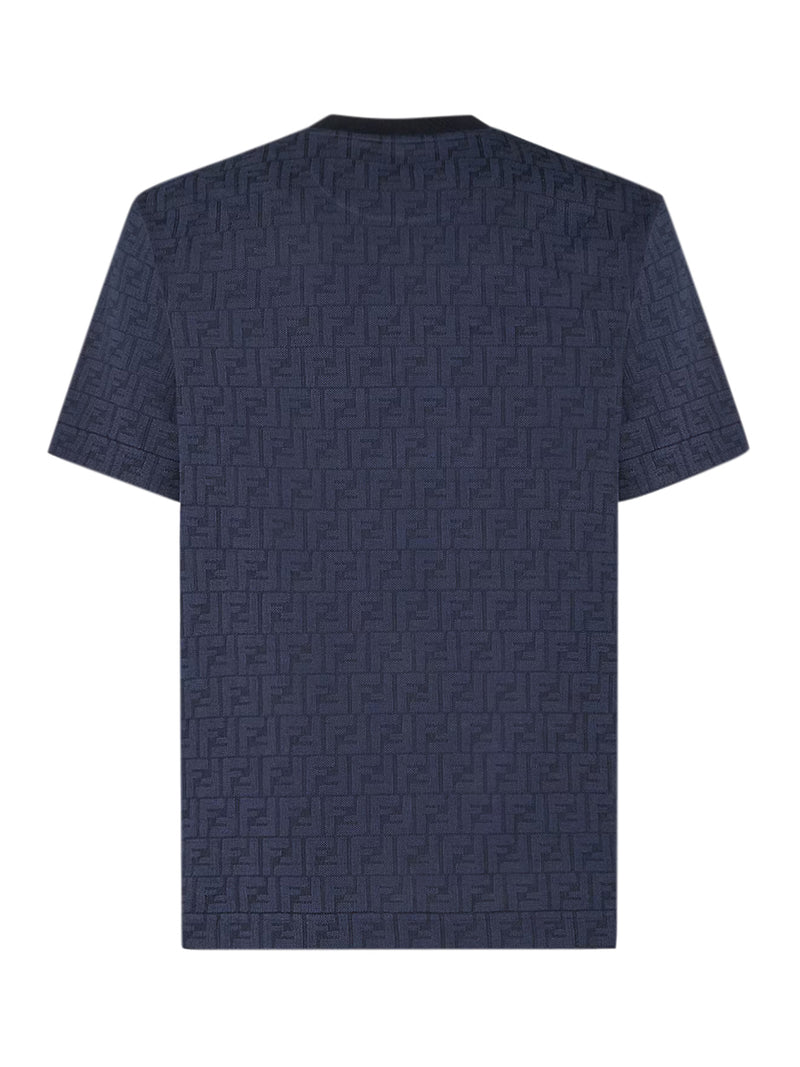 DARK BLUE FF COTTON PIQUET T-SHIRT