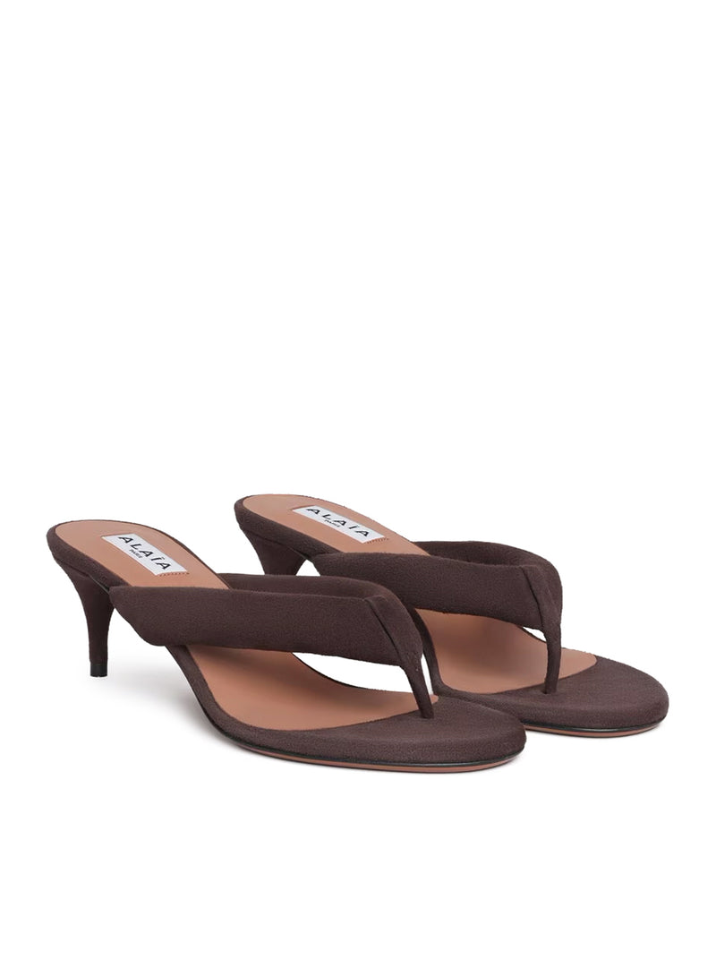 SUEDE HEEL SANDALS