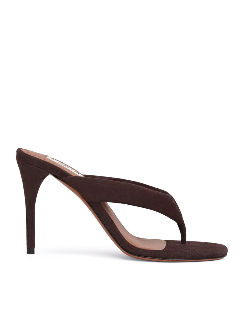 SUEDE HEEL SANDALS
