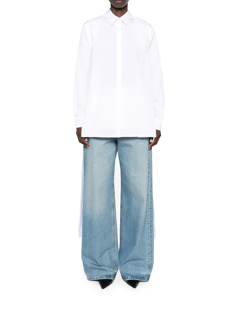 ASYMMETRIC COTTON POPLIN SHIRT