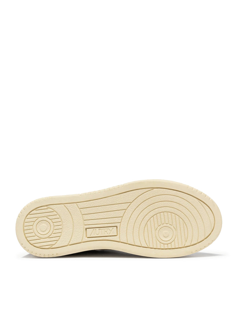 MEDALIST LOW SNEAKERS IN WHITE AND GOLD LEATHER AND SUEDE