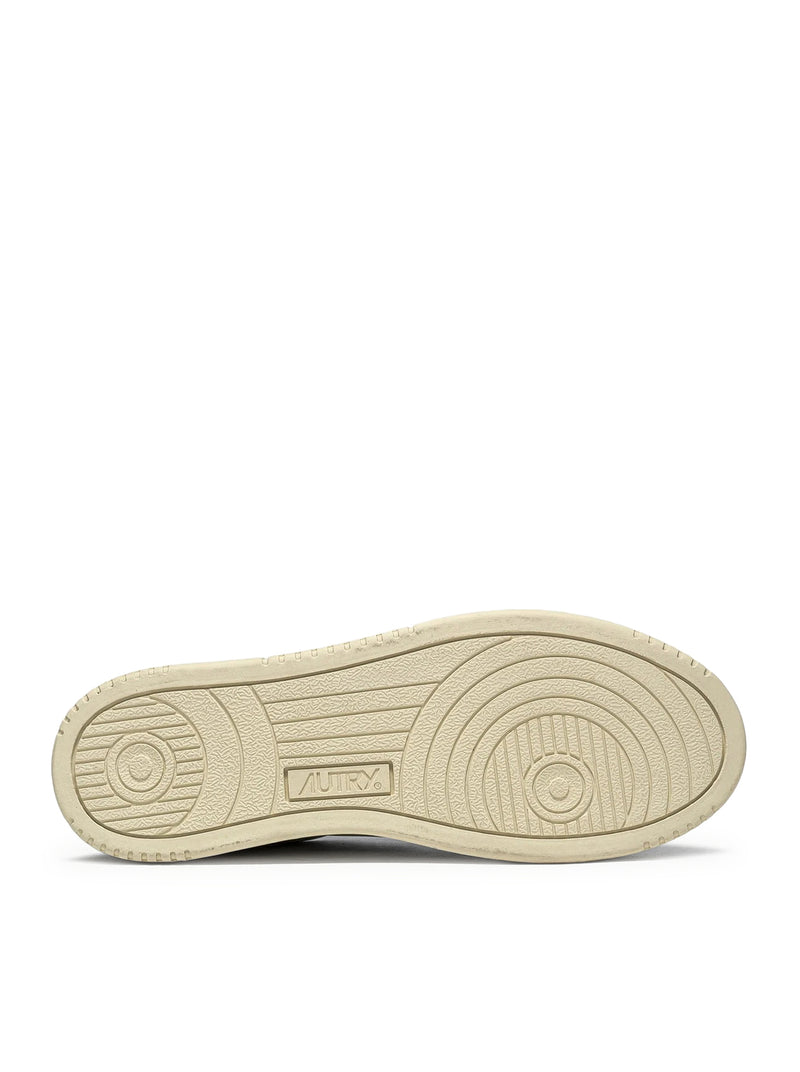 AUTRY MEDIALIST 01 IN WHITE LEATHER