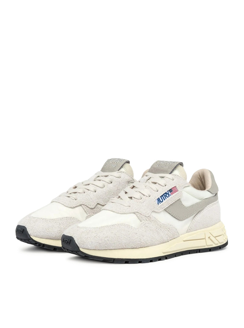 SNEAKERS REELWIND LOW IN NYLON E SUEDE BIANCO
