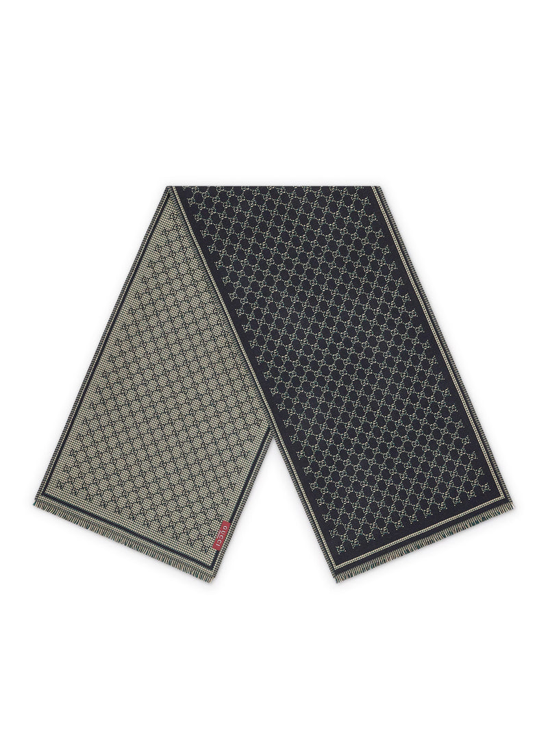 GG JACQUARD WOOL SCARF