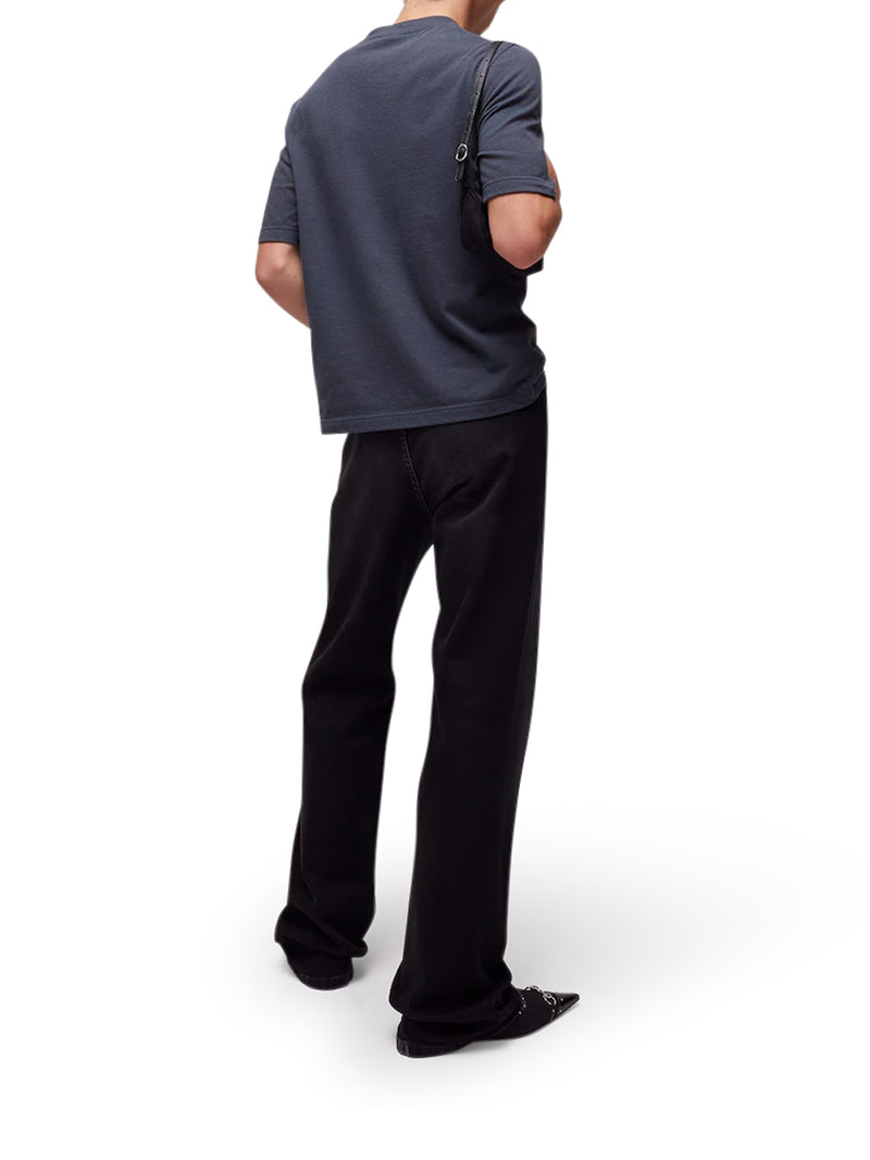 COTTON JERSEY T-SHIRT WITH DEVORÉ DETAIL