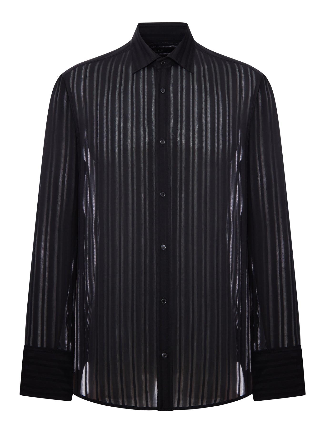 STRIPED SILK GAUZE SHIRT