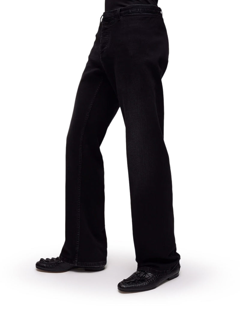 STRETCH COTTON DENIM TROUSERS