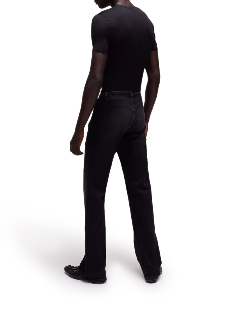 STRETCH COTTON DENIM TROUSERS