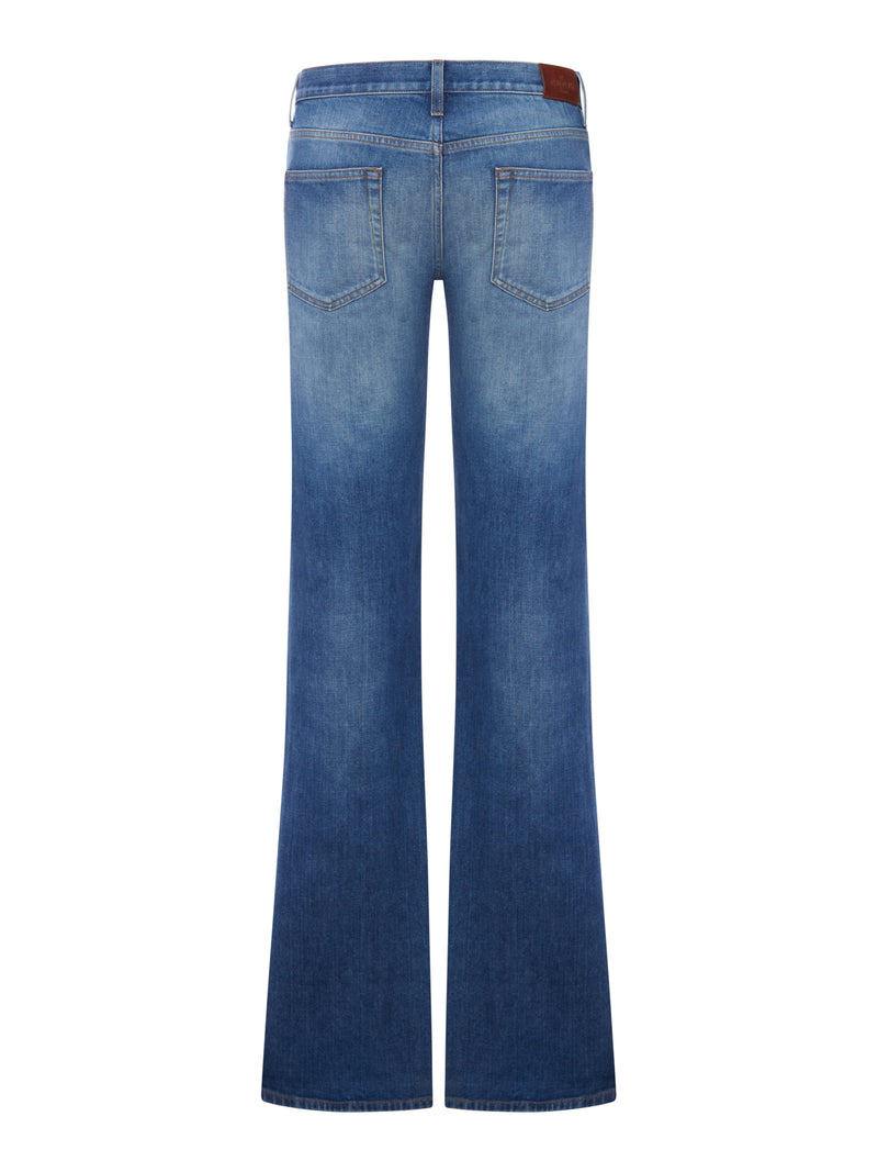 STRETCH COTTON JEANS WITH HOOK