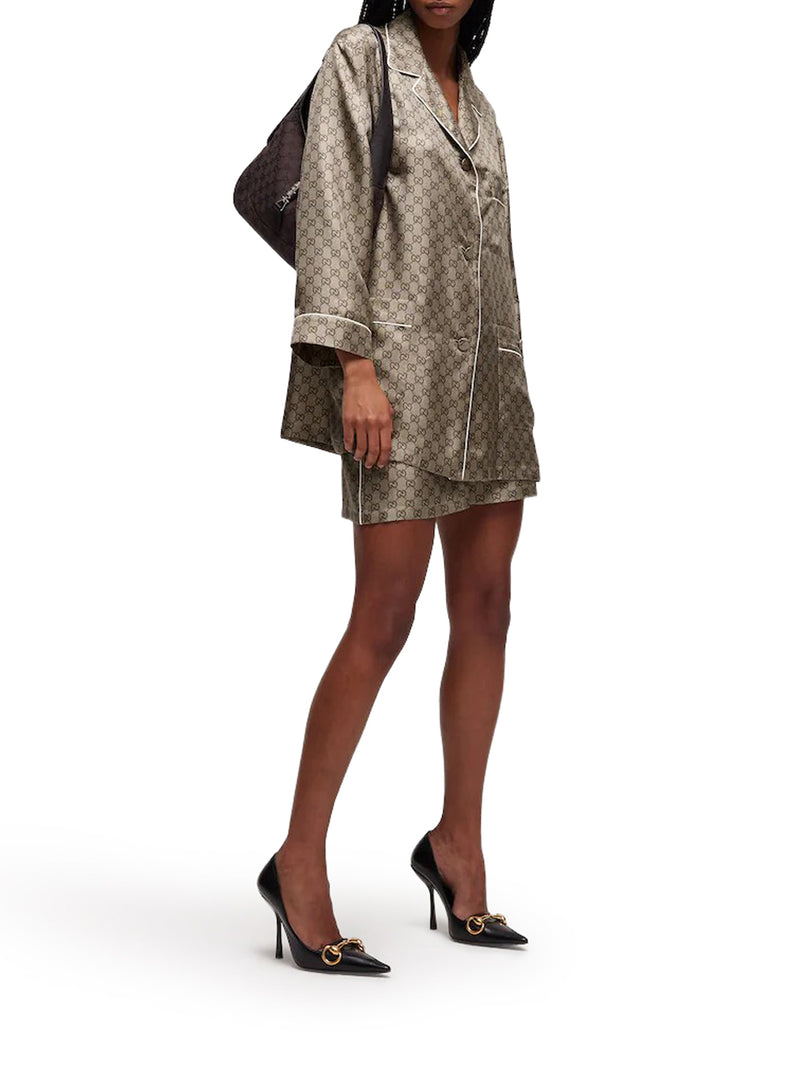 PRINTED SILK TWILL SHIRT