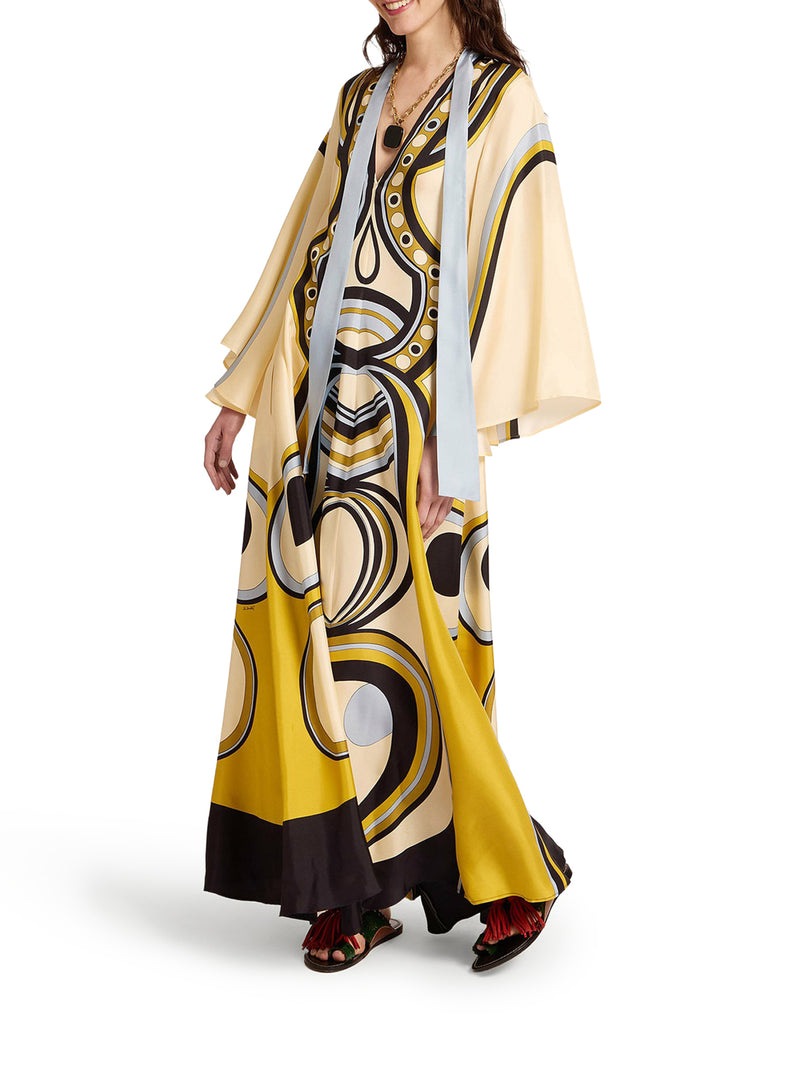 MAGNIFICENT LONG SILK DRESS