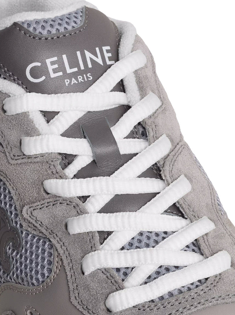 RUNNER SNEAKER IN CALFSKIN, SUEDE CALFSKIN AND MESH