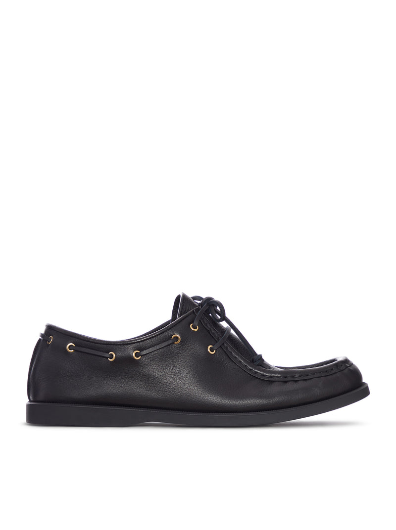 DERBY LEATHER LOAFER WITH EYELETS
