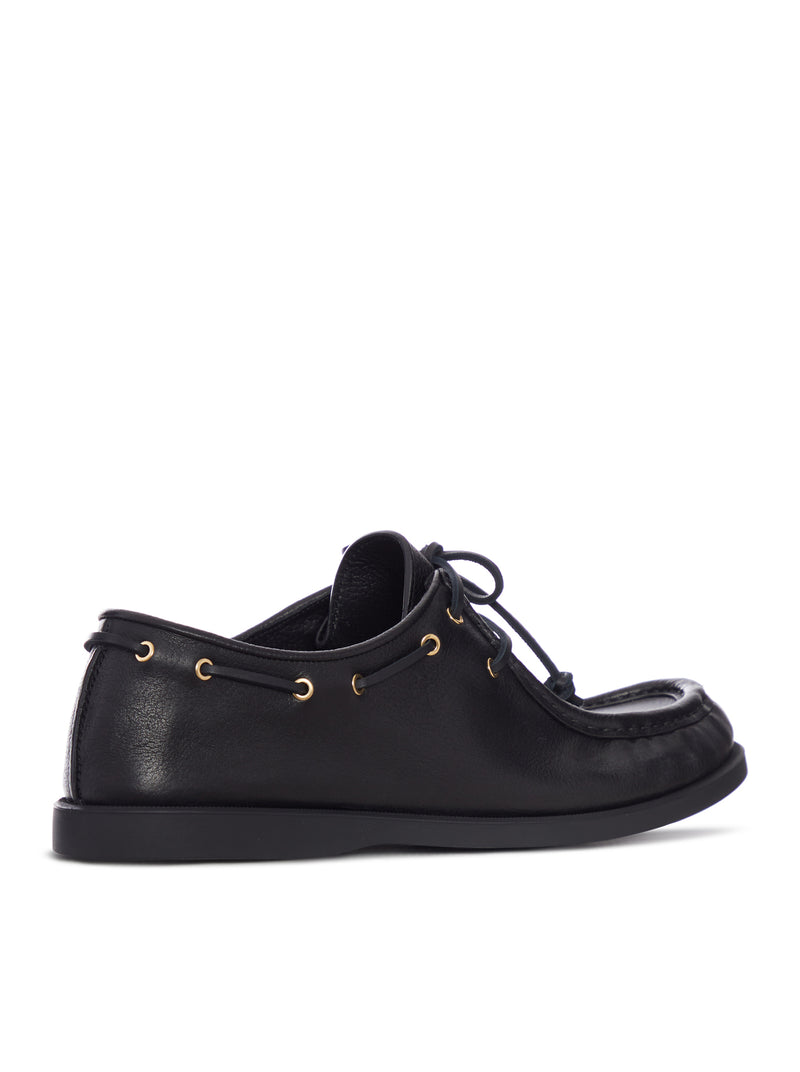 DERBY LEATHER LOAFER WITH EYELETS