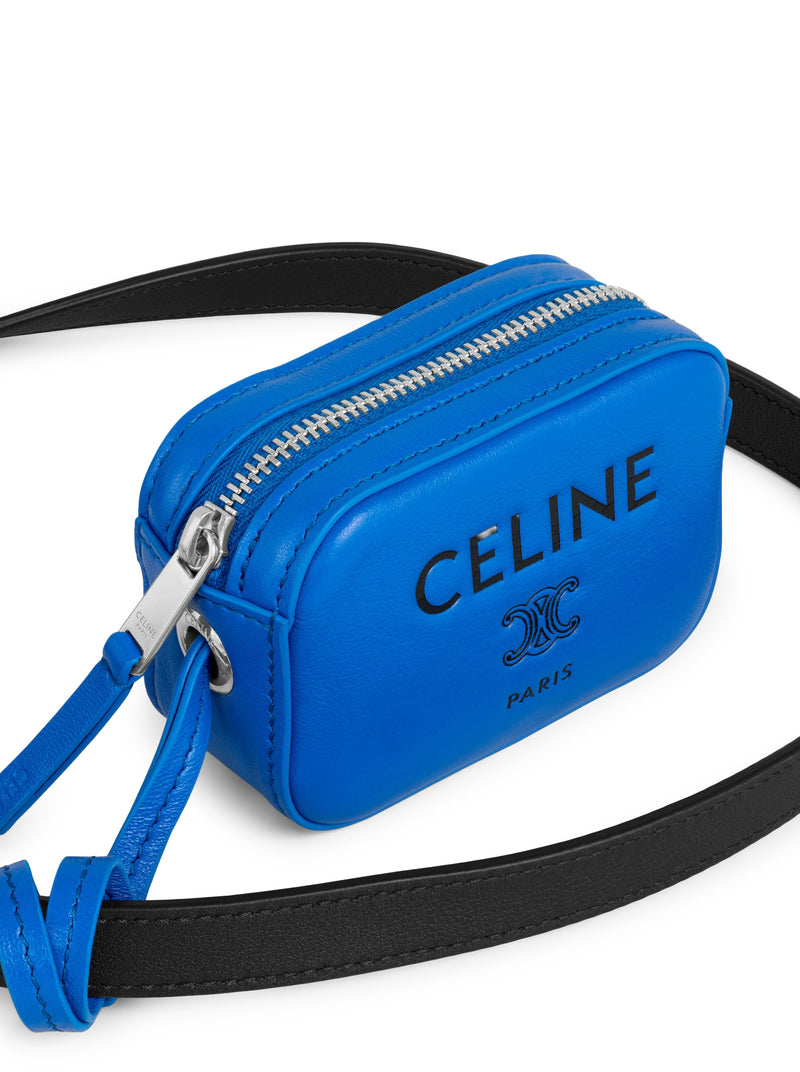 SMOOTH CALFSKIN AND LAMBSKIN CHARM MESSENGER BAG