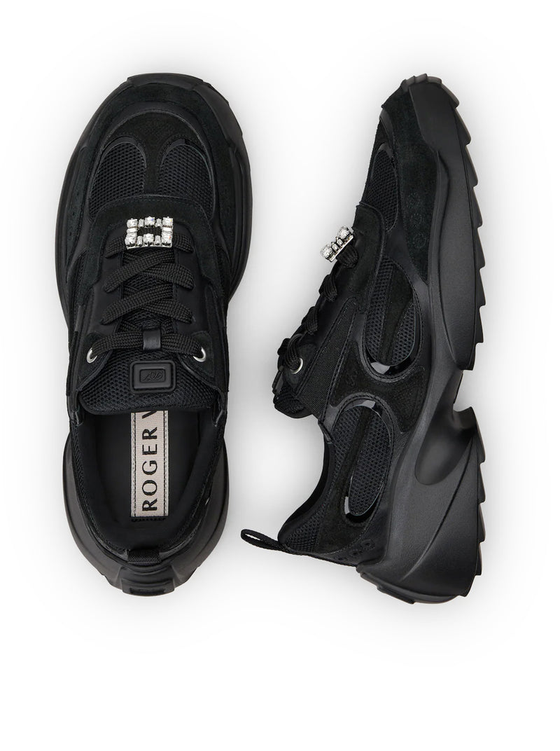 VIV’ ON THE RUN LEATHER AND FABRIC SNEAKERS