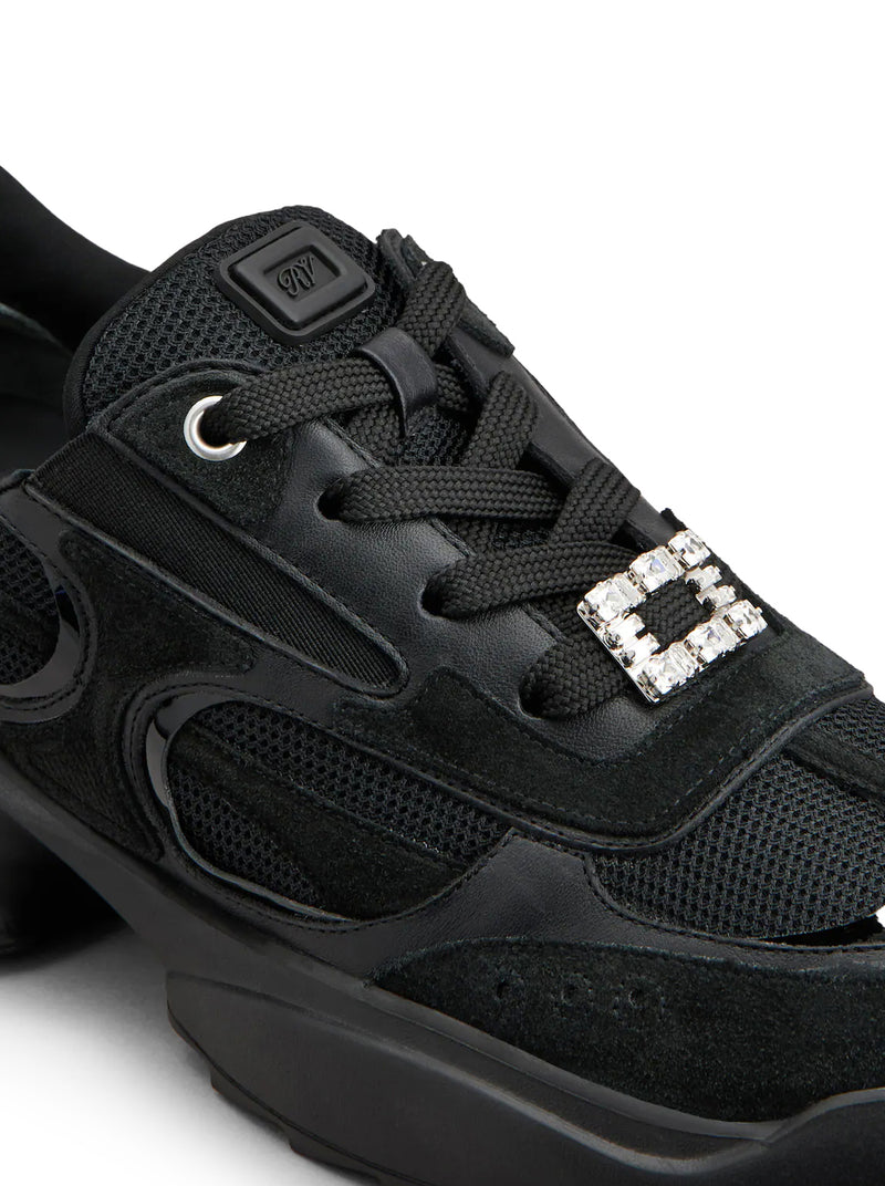 VIV’ ON THE RUN LEATHER AND FABRIC SNEAKERS