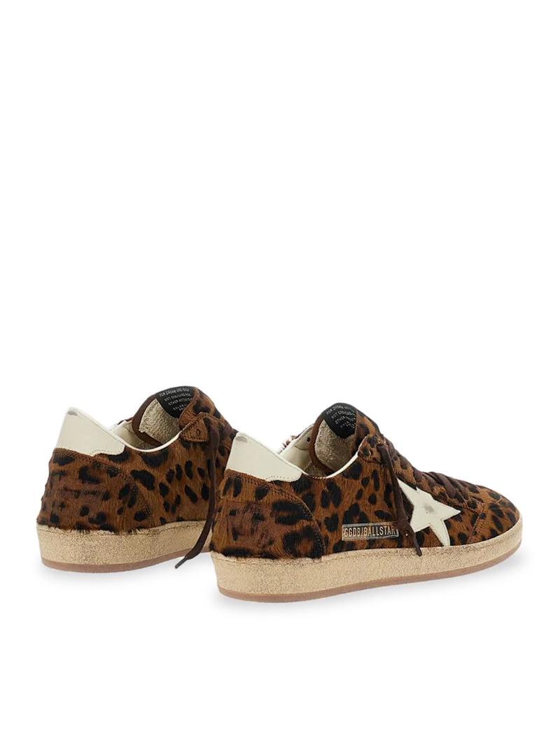 BROWN LEATHER BALL-STAR SNEAKERS