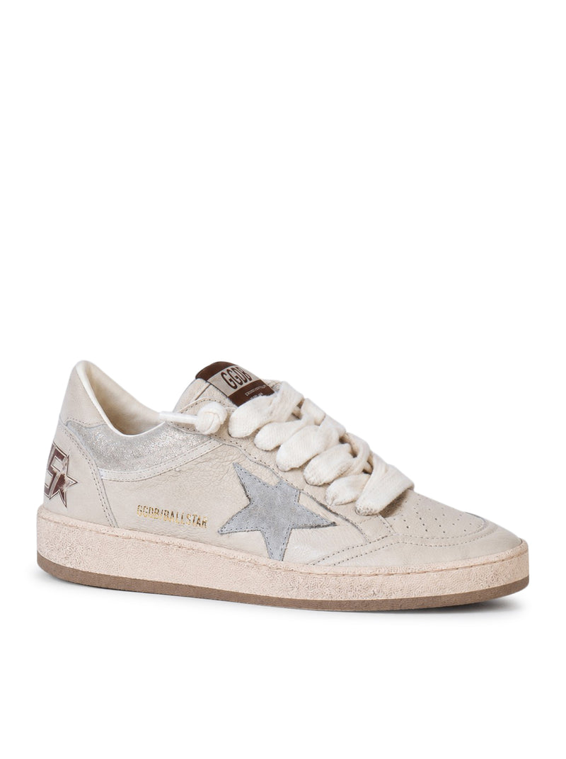 BALL-STAR SNEAKERS IN NAPPA LEATHER WITH GLITTER INSERTS