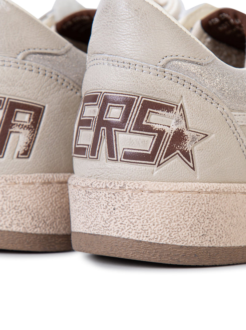 BALL-STAR SNEAKERS IN NAPPA LEATHER WITH GLITTER INSERTS