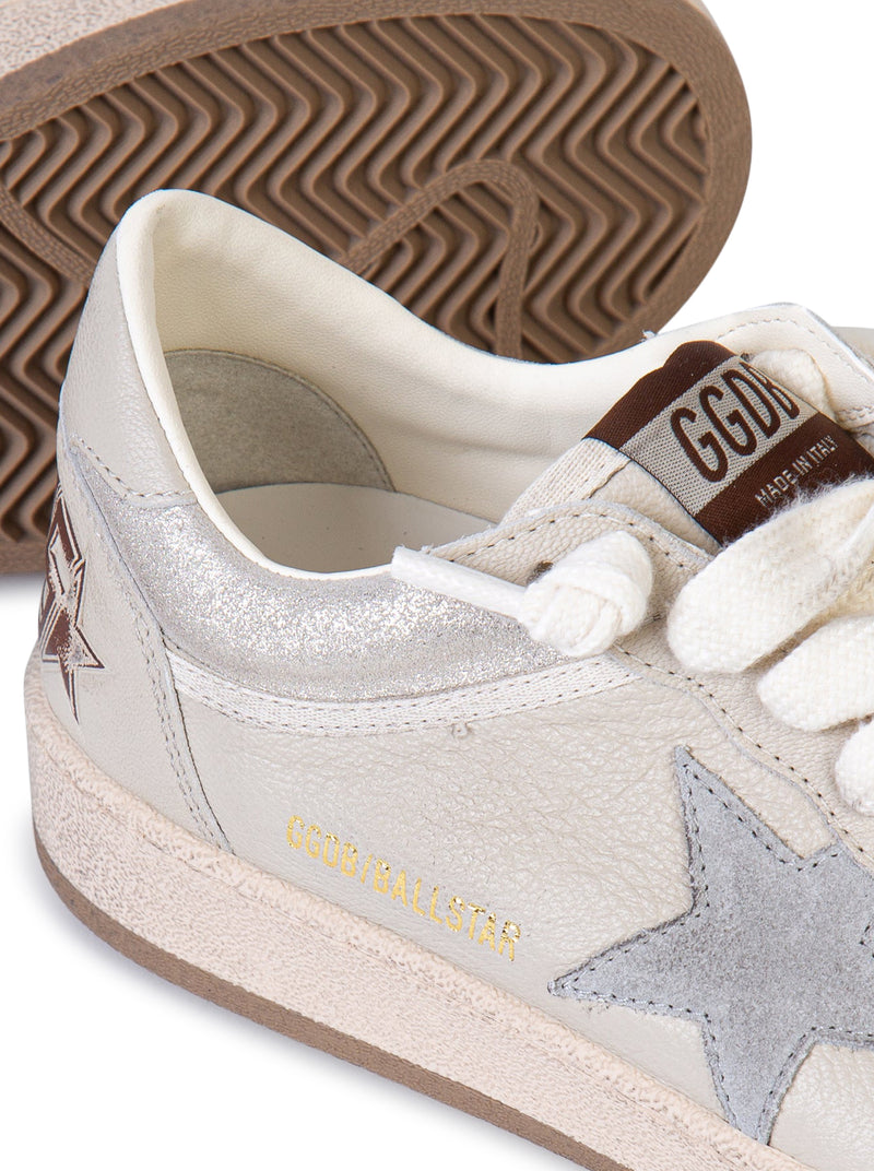 BALL-STAR SNEAKERS IN NAPPA LEATHER WITH GLITTER INSERTS