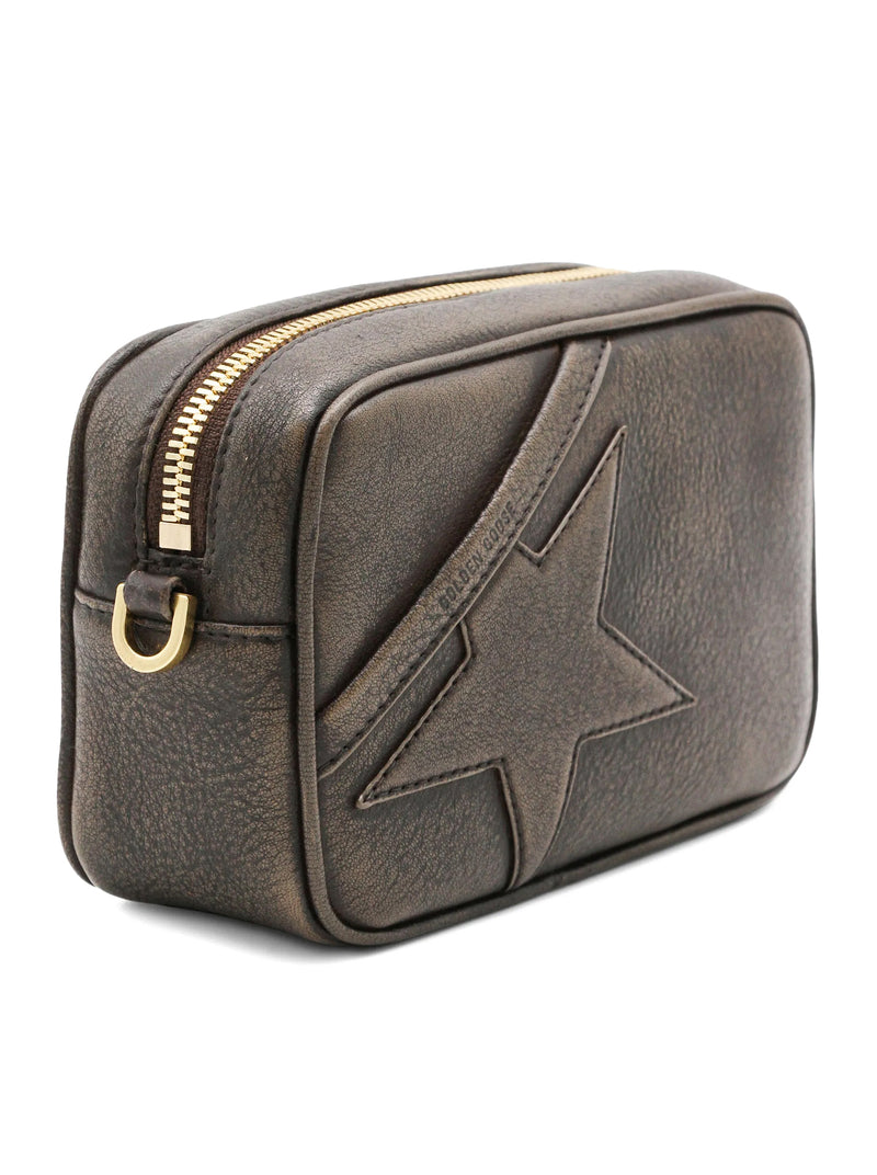 MINI STAR LEATHER CAMERA BAG WITH APPLIED STAR AND CHAIN ??SHOULDER STRAP
