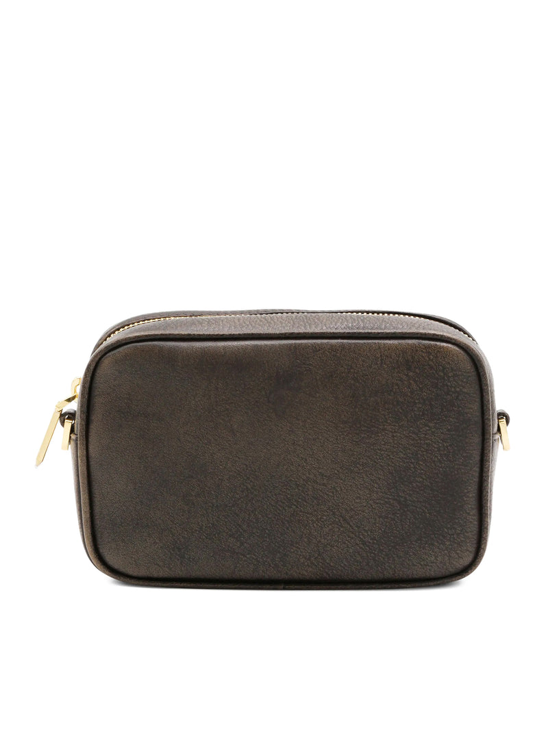 MINI STAR LEATHER CAMERA BAG WITH APPLIED STAR AND CHAIN ??SHOULDER STRAP