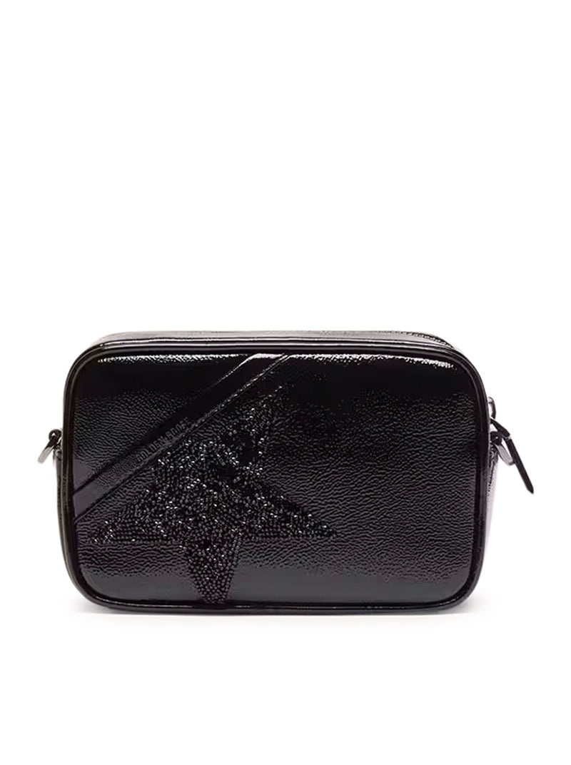 MINI STAR BAG IN BLACK LEATHER AND STAR WITH SWAROVSKI CRYSTALS
