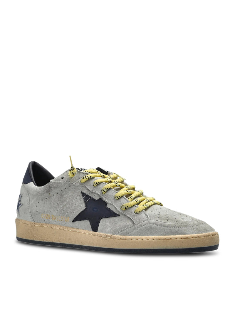 BALL-STAR IN GREY SUEDE WITH STAR AND BLUE PATCH