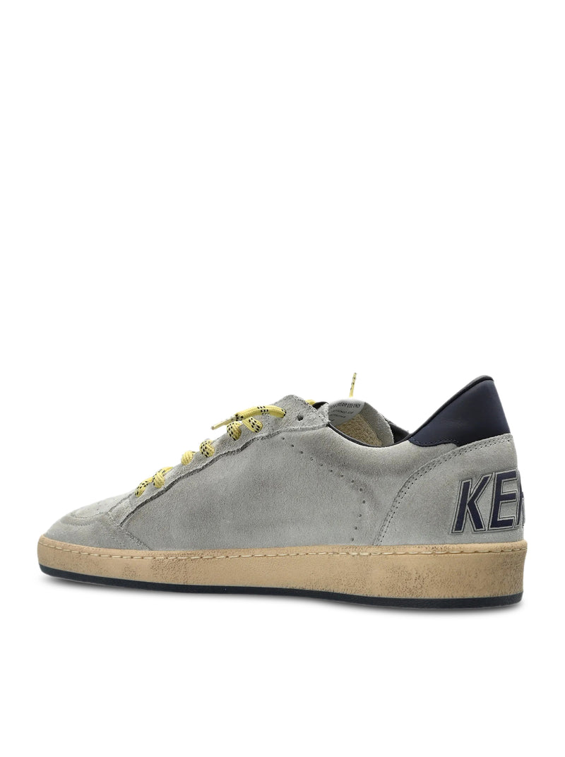 BALL-STAR IN GREY SUEDE WITH STAR AND BLUE PATCH