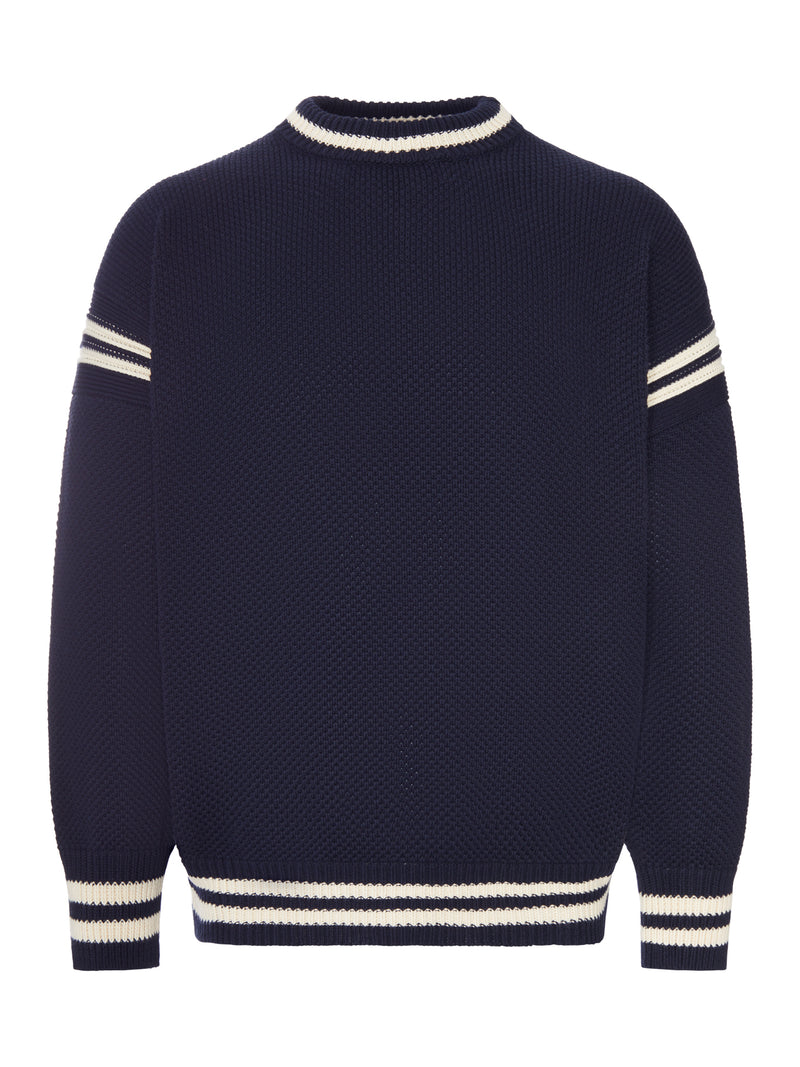 BOXY SWEATER WITH EMBROIDERED LOGO