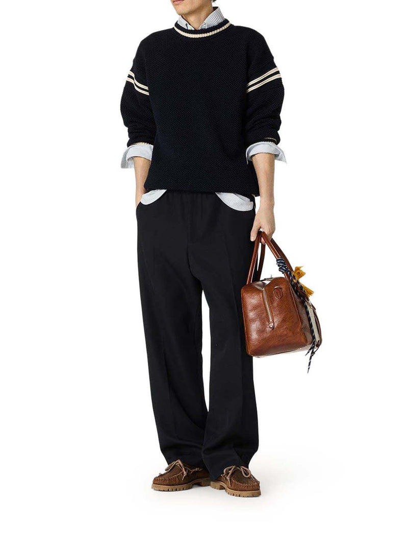 BOXY SWEATER WITH EMBROIDERED LOGO