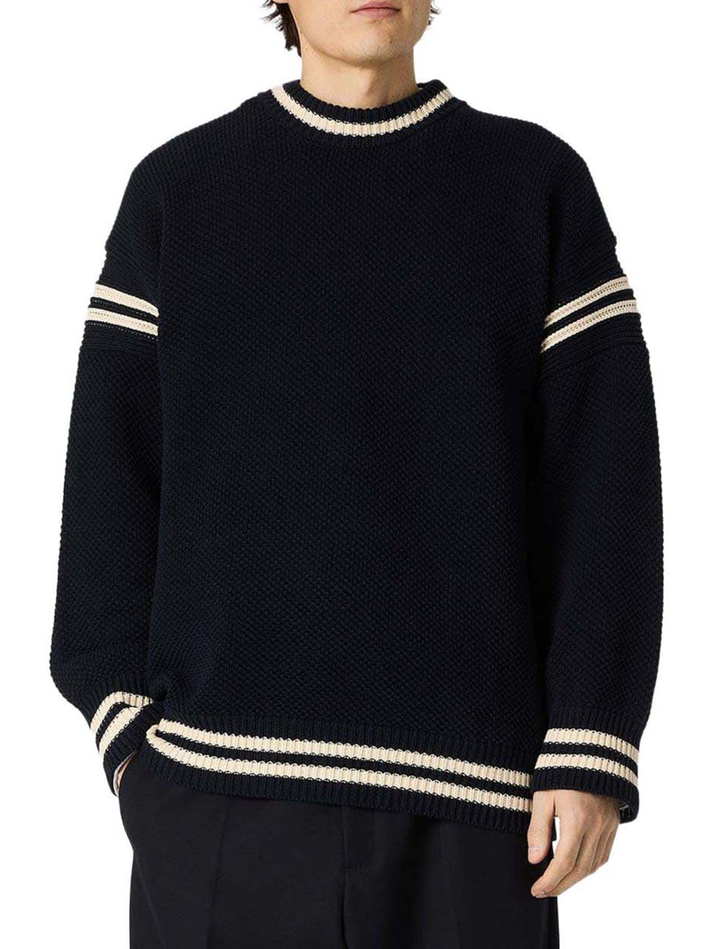 BOXY SWEATER WITH EMBROIDERED LOGO
