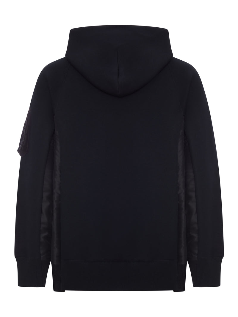 COTTON AND NYLON HOODIE