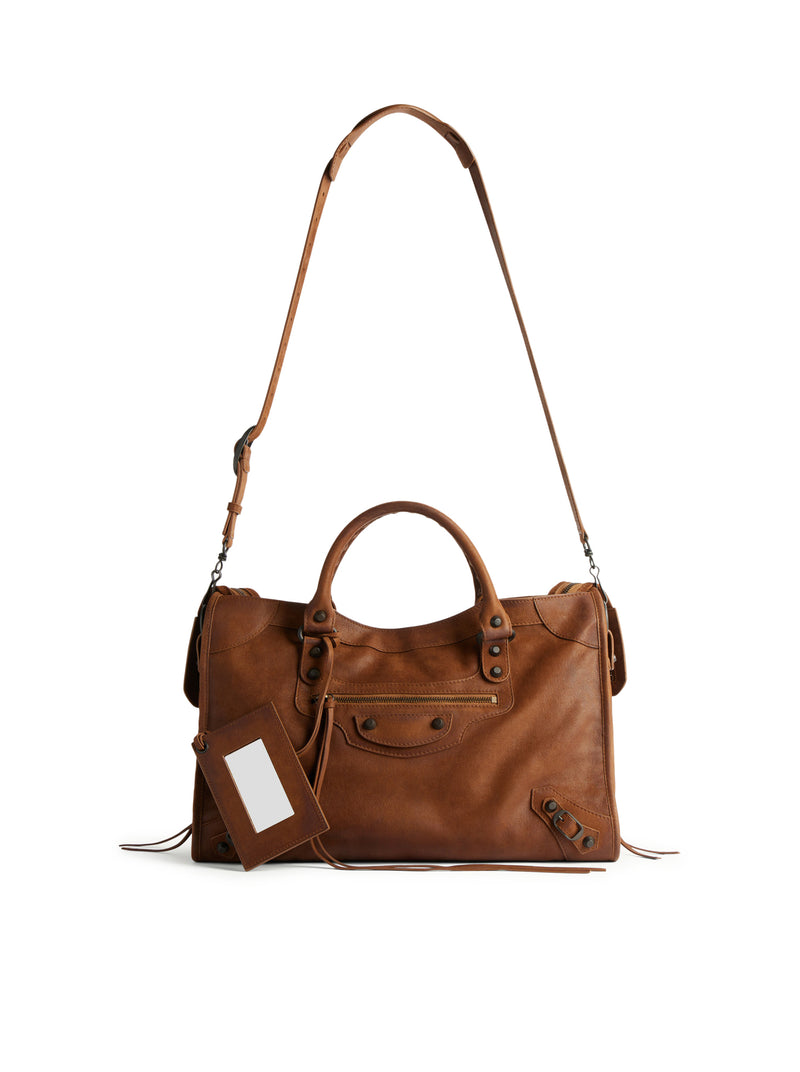 WOMEN`S LE CITY MEDIUM BAG IN CARAMEL