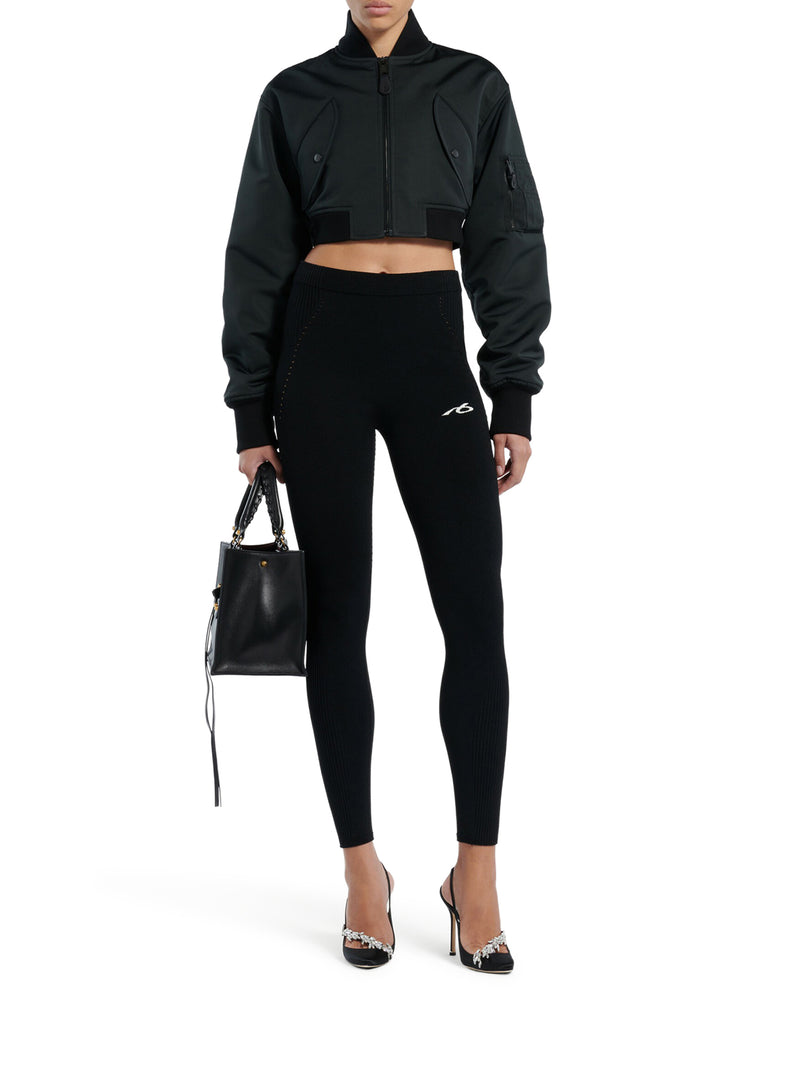 TECHWEAR LEGGINGS IN BLACK SPORTS MESH