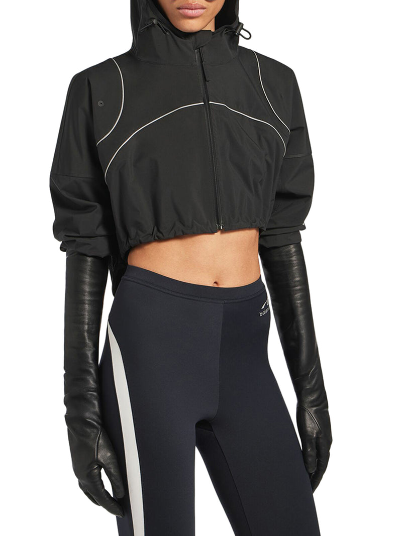 TECHWEAR CROPPED JACKET IN BLACK