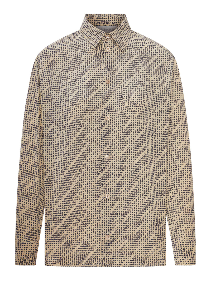 MONOGRAM SHIRT IN SILK CREPE