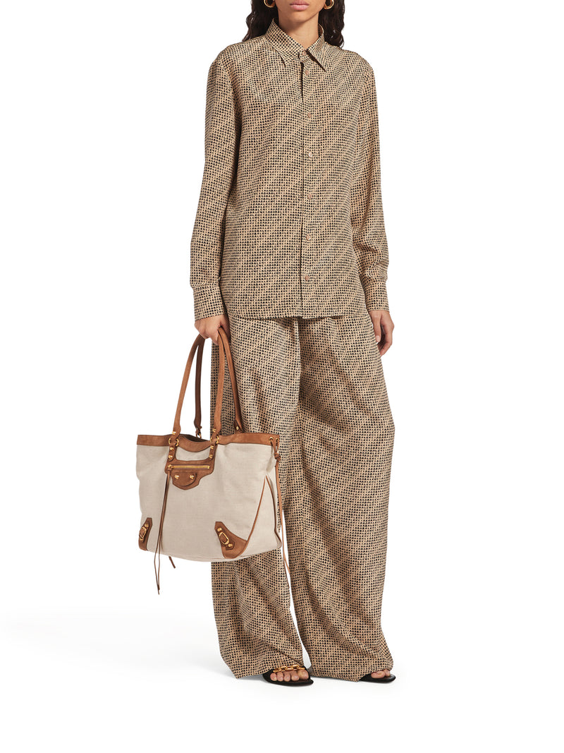 MONOGRAM SHIRT IN SILK CREPE