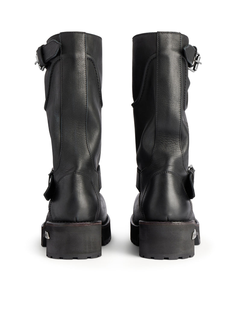 VENOM WORN-OUT LEATHER BOOTS