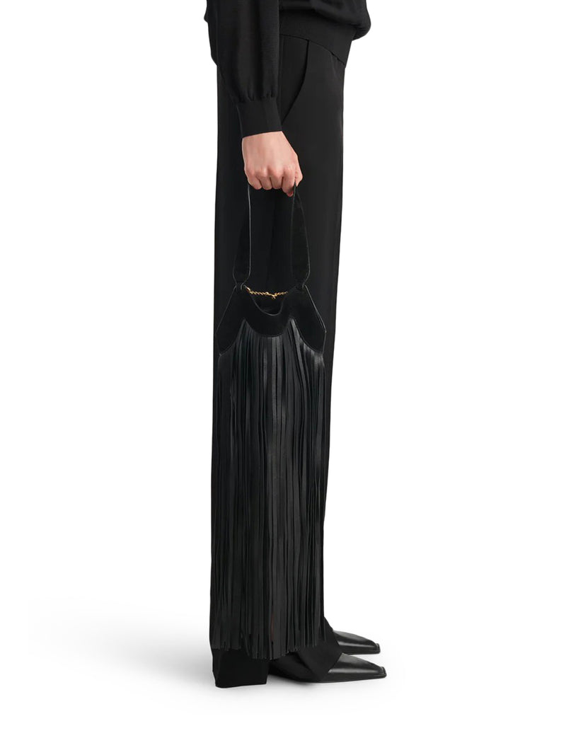 NANO LOTUS FRINGED TOTE BAG