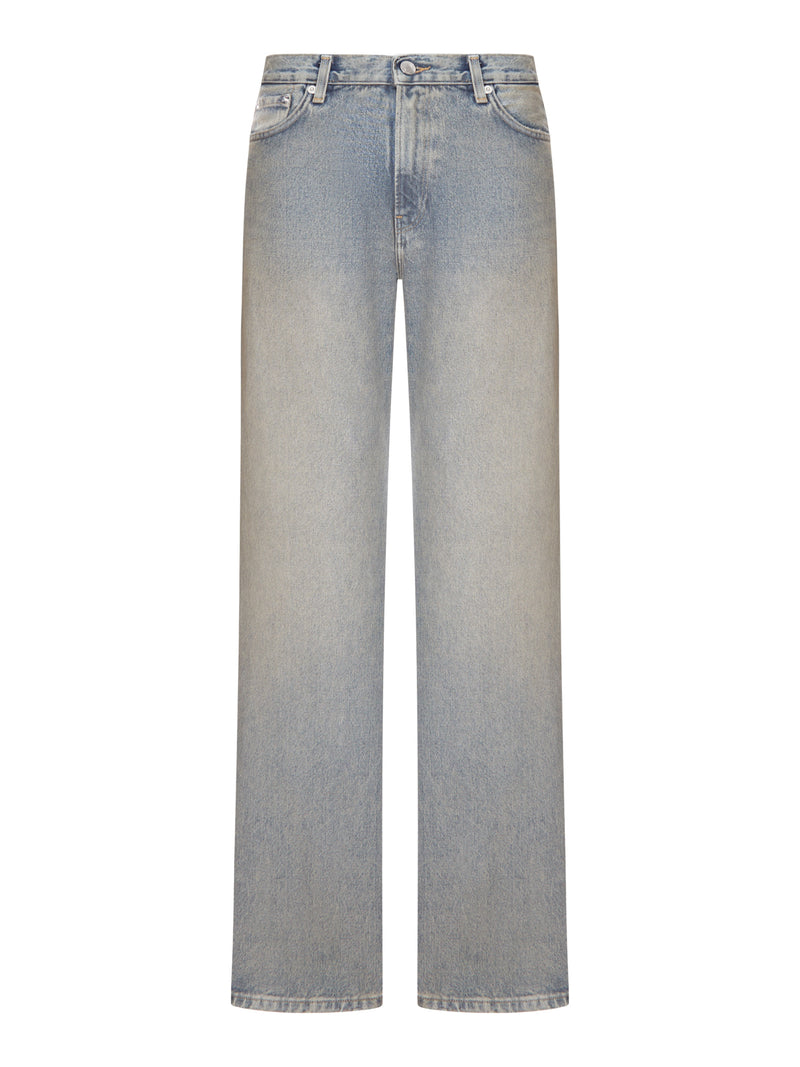 WIDE LEG DENIM JEANS IN LIGHT WASH