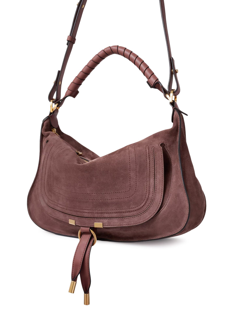 MARCIE SMALL SUEDE SHOULDER BAG