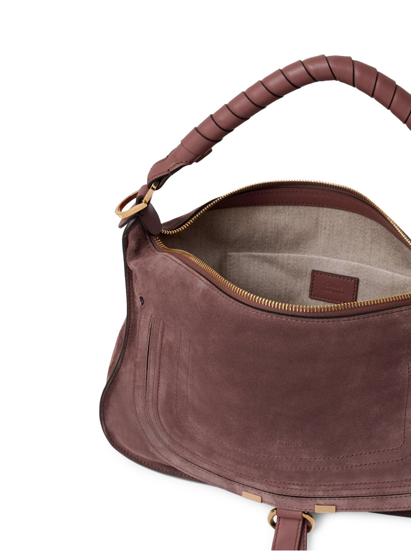 MARCIE SMALL SUEDE SHOULDER BAG